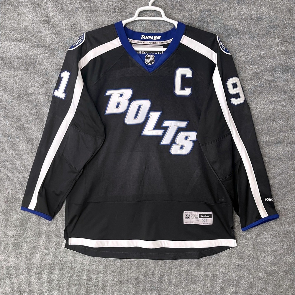 Tampa Bay Lightning Steven Stamkos 91 Bolts Jersey Mens XL Black NHL Reebok 2014